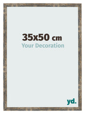 Photo Frame 35x50cm Blue Gold Melange MDF Bologna Front Size | Yourdecoration.co.uk