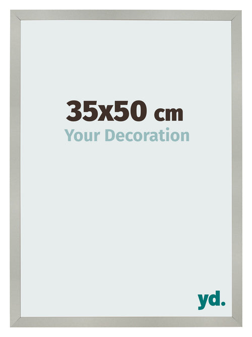 Photo Frame 35x50cm Silver Matte MDF Bologna Front Size | Yourdecoration.co.uk