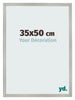 Photo Frame 35x50cm Silver Matte MDF Bologna Front Size | Yourdecoration.co.uk