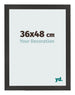 Photo Frame 36x48 cm Black Matte MDF Bologna Front Size | Yourdecoration.co.uk