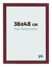 Photo Frame 36x48 cm Wine Red Swept MDF Bologna Front Size | Yourdecoration.co.uk