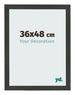 Photo Frame 36x48cm Anthracite MDF Bologna Front Size | Yourdecoration.co.uk
