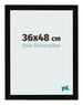Photo Frame 36x48cm Black High Gloss MDF Bologna Front Size | Yourdecoration.co.uk