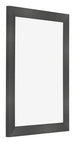 Photo Frame 36x48cm Black Silver Polished MDF Pisa Front Oblique | Yourdecoration.co.uk