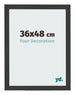 Photo Frame 36x48cm Black Woodgrain MDF Bologna Front Size | Yourdecoration.co.uk