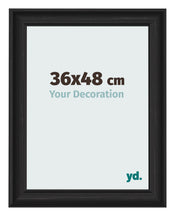 Photo Frame 36x48cm Black Woodgrain MDF Lazio Front Size | Yourdecoration.co.uk