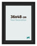 Photo Frame 36x48cm Black Woodgrain MDF Lazio Front Size | Yourdecoration.co.uk