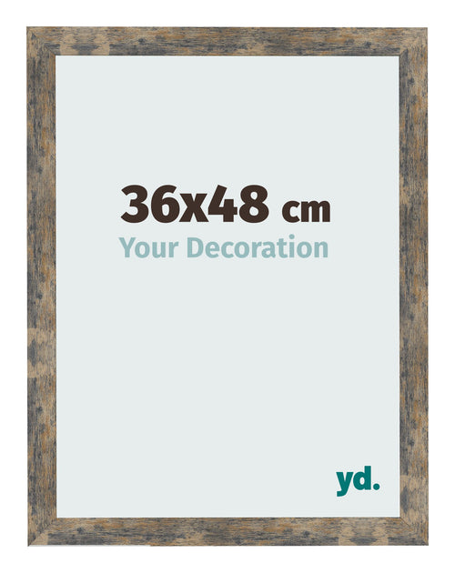 Photo Frame 36x48cm Blue Gold Melange MDF Bologna Front Size | Yourdecoration.co.uk