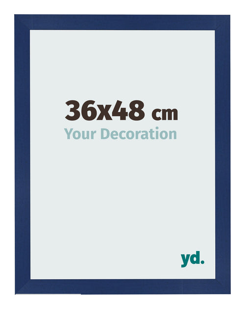 Photo Frame 36x48cm Dark Blue Swept MDF Bologna Front Size | Yourdecoration.co.uk