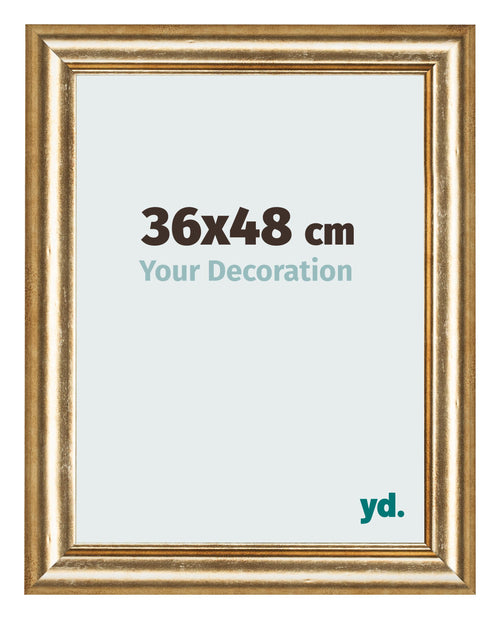 Photo Frame 36x48cm Gold Antique MDF Lazio Front Size | Yourdecoration.co.uk