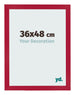 Photo Frame 36x48cm Red MDF Bologna Front Size | Yourdecoration.co.uk