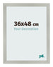 Photo Frame 36x48cm Silver Matte MDF Bologna Front Size | Yourdecoration.co.uk