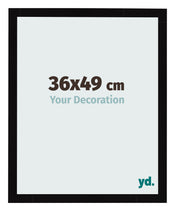 Photo Frame 36x49cm Black High Gloss MDF Bologna Front Size | Yourdecoration.co.uk