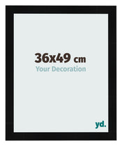 Photo Frame 36x49cm Black Silver Polished MDF Pisa Front Size | Yourdecoration.co.uk