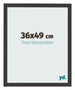 Photo Frame 36x49cm Black Woodgrain MDF Bologna Front Size | Yourdecoration.co.uk