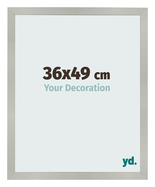 Photo Frame 36x49cm Silver Matte MDF Bologna Front Size | Yourdecoration.co.uk