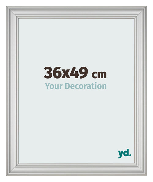 Photo Frame 36x49cm Silver Matte MDF Lazio Front Size | Yourdecoration.co.uk