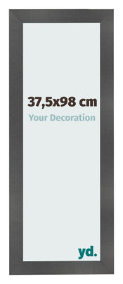 Photo Frame 37 5x98cm Black Silver Polished MDF Pisa Front Size | Yourdecoration.co.uk