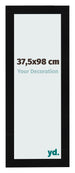 Photo Frame 37 5x98cm Black Silver Polished MDF Pisa Front Size | Yourdecoration.co.uk