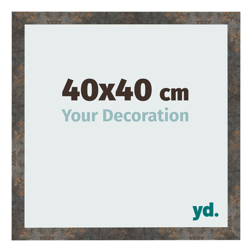 Photo Frame 40x40 cm Oxidized Metal MDF Bologna Front Size | Yourdecoration.co.uk