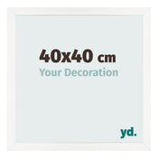 Photo Frame 40x40 cm White High Gloss MDF Bologna Front Size | Yourdecoration.co.uk