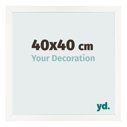 Photo Frame 40x40 cm White High Gloss MDF Bologna Front Size | Yourdecoration.co.uk