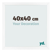 Photo Frame 40x40 cm White Matte MDF Bologna Front Size | Yourdecoration.co.uk