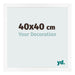 Photo Frame 40x40 cm White Matte MDF Bologna Front Size | Yourdecoration.co.uk
