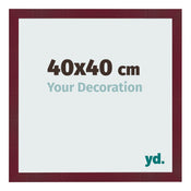 Photo Frame 40x40 cm Wine Red Swept MDF Bologna Front Size | Yourdecoration.co.uk
