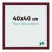 Photo Frame 40x40 cm Wine Red Swept MDF Bologna Front Size | Yourdecoration.co.uk