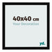 Photo Frame 40x40cm Black High Gloss MDF Bologna Front Size | Yourdecoration.co.uk