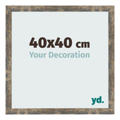 Photo Frame 40x40cm Blue Gold Melange MDF Bologna Front Size | Yourdecoration.co.uk