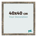 Photo Frame 40x40cm Blue Gold Melange MDF Bologna Front Size | Yourdecoration.co.uk