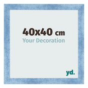 Photo Frame 40x40cm Clear Blue Swept MDF Pisa Front Size | Yourdecoration.co.uk