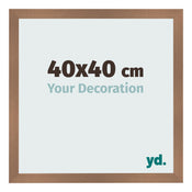 Photo Frame 40x40cm Copper Design MDF Bologna Front Size | Yourdecoration.co.uk
