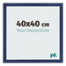 Photo Frame 40x40cm Dark Blue Swept MDF Bologna Front Size | Yourdecoration.co.uk