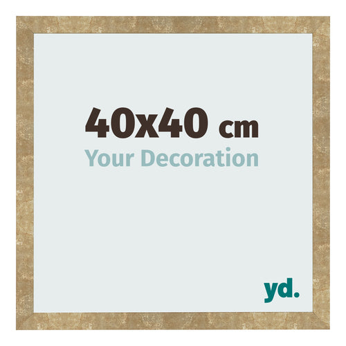 Photo Frame 40x40cm Gold Antique MDF Bologna Front Size | Yourdecoration.co.uk