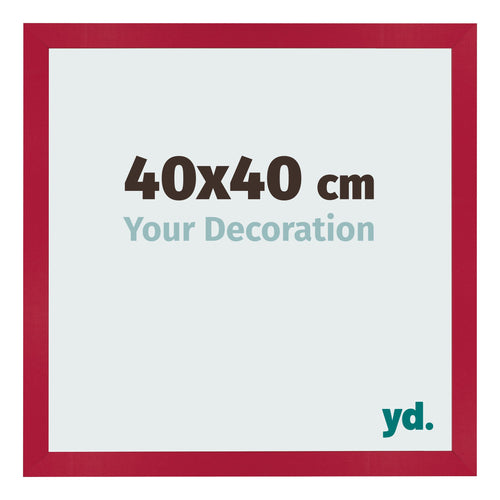 Photo Frame 40x40cm Red MDF Bologna Front Size | Yourdecoration.co.uk