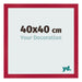 Photo Frame 40x40cm Red MDF Bologna Front Size | Yourdecoration.co.uk