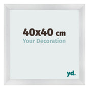 Photo Frame 40x40cm Silver Black Swept MDF Pisa Front Size | Yourdecoration.co.uk