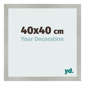 Photo Frame 40x40cm Silver Matte MDF Bologna Front Size | Yourdecoration.co.uk