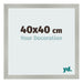 Photo Frame 40x40cm Silver Matte MDF Bologna Front Size | Yourdecoration.co.uk
