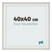 Photo Frame 40x40cm White Swept MDF Lazio Front Size | Yourdecoration.co.uk