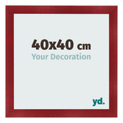 Photo Frame 40x40cm Wine Red Swept MDF Pisa Front Size | Yourdecoration.co.uk