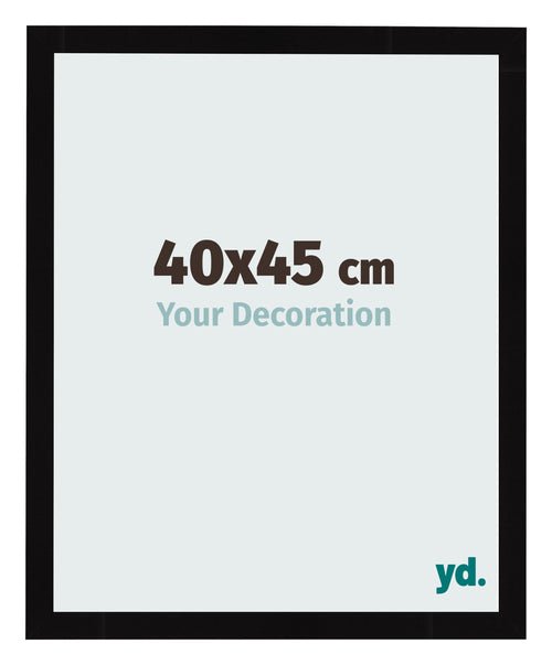Photo Frame 40x45cm Black High Gloss MDF Bologna Front Size | Yourdecoration.co.uk