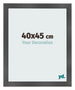 Photo Frame 40x45cm Black Silver Polished MDF Pisa Front Size | Yourdecoration.co.uk