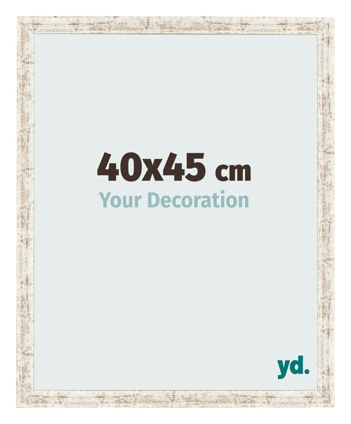 Photo Frame 40x45cm White Vintage MDF Bologna Front Size | Yourdecoration.co.uk
