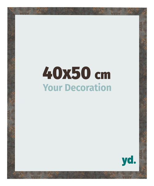 Photo Frame 40x50 cm Oxidized Metal MDF Bologna Front Size | Yourdecoration.co.uk