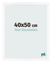 Photo Frame 40x50 cm White Matte MDF Bologna Front Size | Yourdecoration.co.uk