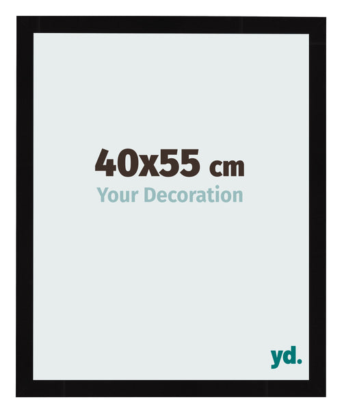 Photo Frame 40x55cm Black High Gloss MDF Bologna Front Size | Yourdecoration.co.uk